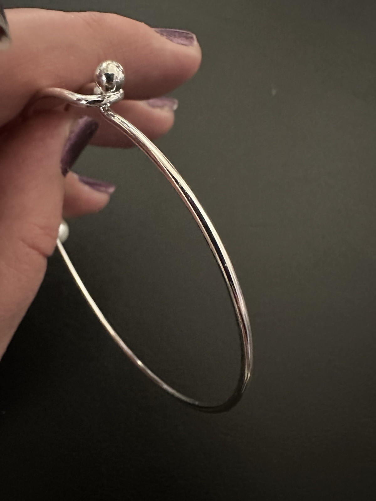 Beach Themed Silver Shell Bangle Bracelet - image 10