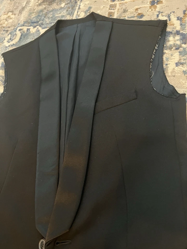 Chaleco para fumar Balmain Homme SS2012 talla 44 hecho en Francia Olivier Rousteing Foto 2 de 4