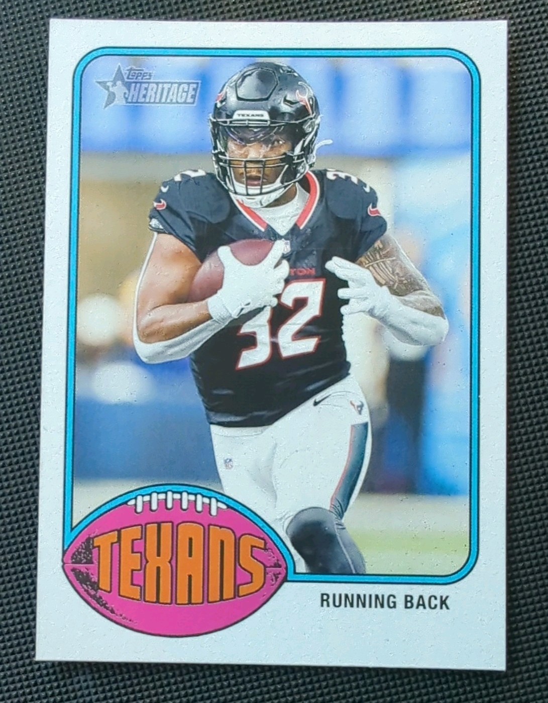 2026 Topps Heritage Football David Montgomery Texans No name variation SP SSP