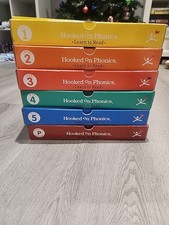 Vintage Hooked on Phonics set Levels 1-5 w/ Parent Toolbox SEE PICS NOT COMPLETE