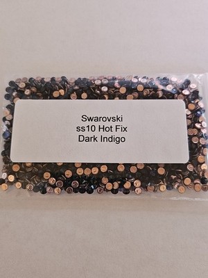 Genuine Swarovski ss10  Hot Fix Crystals in the color DARK INDIGO blue
