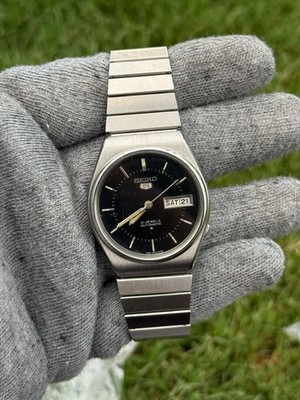 Vintage seiko 5 automatic mens watch 21 jewels day/date 7009 japan