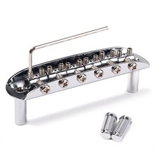 Metal Steel Chrome Plated Guitar Bridge Assembly For Mustang Fender Jazzmaster