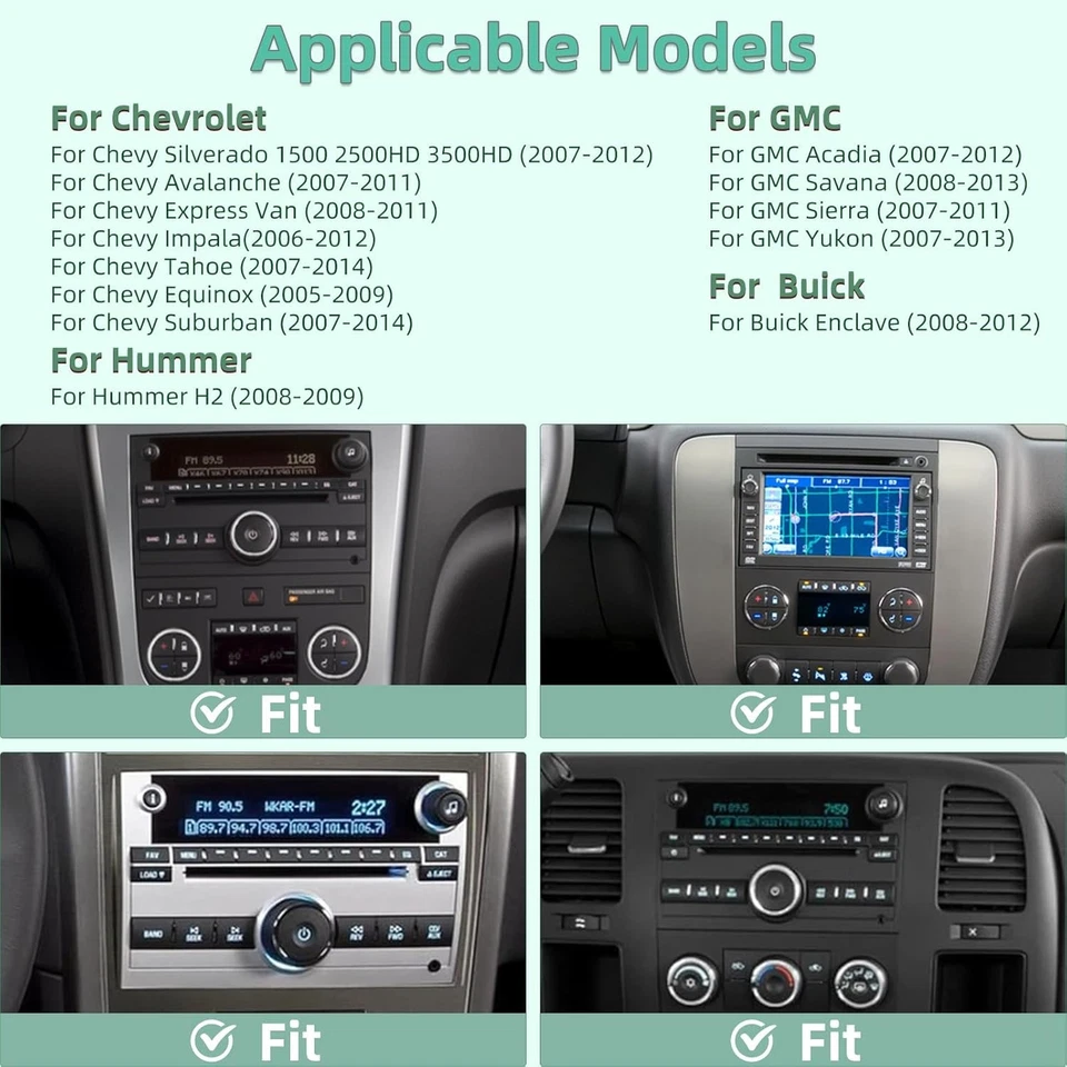 Radio estéreo para coche 8" para Buick Enclave 2008 2009-2012 Android 13 Carplay GPS navegación Foto 4 de 4