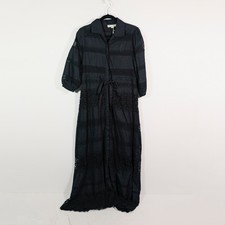 NEW Anthropologie Forever That Girl Lacey Cotton Button Front Collared Dress XS