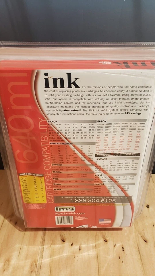 IMS Ink Refill System 640ml Premium Quality Inkjet Ink  HP-Epson-Canon-Lexmark+ - Image 3 of 4