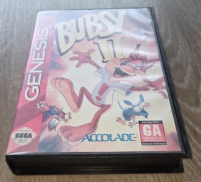 Bubsy II 2 (Sega Genesis, 1994) Cart w/ BOX No Manual TESTED & Working