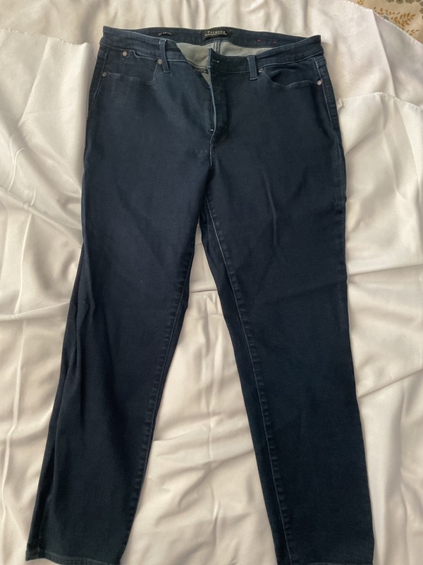 Talbots flawless 5 pocket slim ankle dark rinse jeans EUC