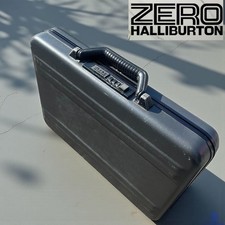 ZERO HALLIBURTON Attache Business Case, Aluminum, Gray/Black, Unisex, Adult Used