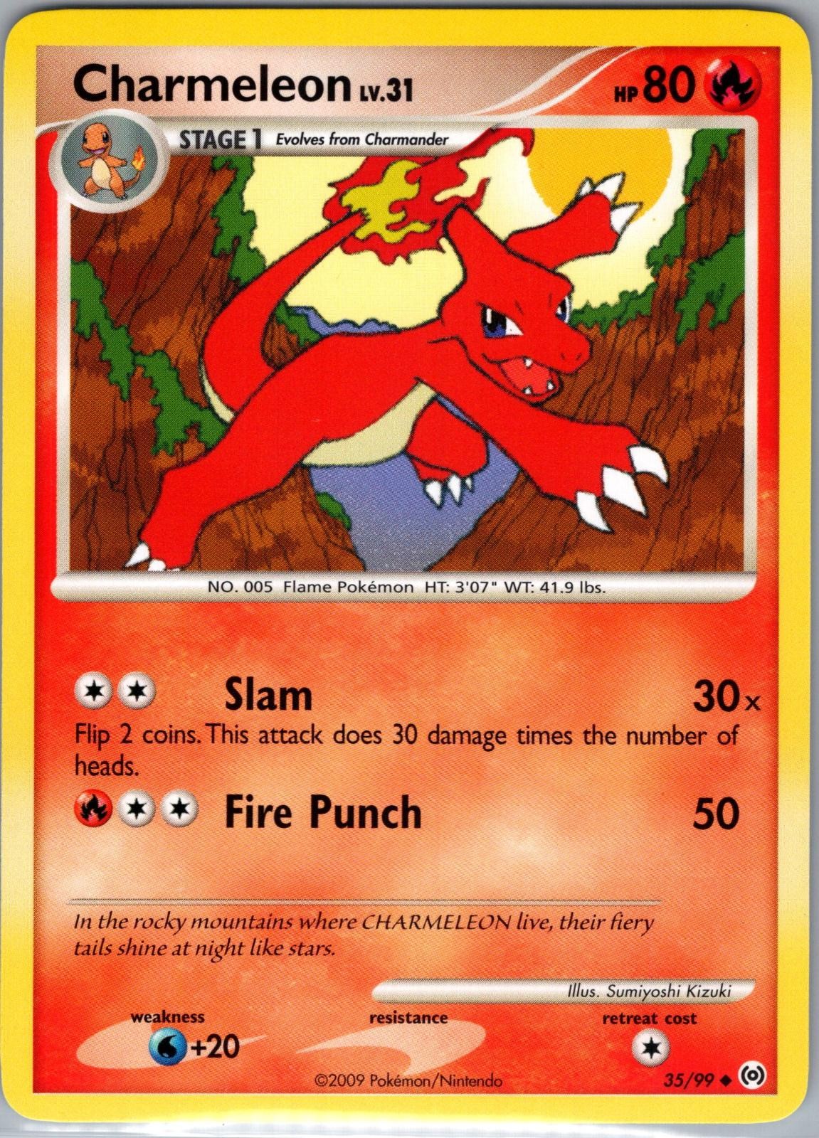 Charmeleon 35/99 Uncommon Arceus Pokemon Near Mint