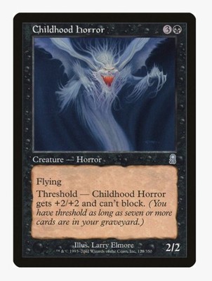 Childhood Horror | MTG ODY Odyssey | Black Creature Horror Flying Threshold | LP