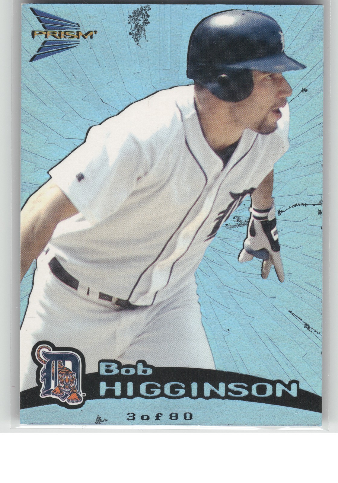 1999 Pacific Prism Holographic Blue #58 Bob Higginson 3/80