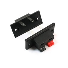 45x21mm 2 Position Cable Clip Socket Push Type Speaker Terminals 2pcs