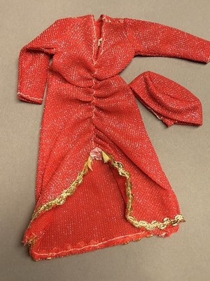Petra Star Kleidung Rotes Kleid und Hut - 70er Jahre Vintage