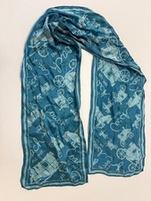 REDUCEDCoach Women's 100 Silk Scarf - Heritage Horse and Buggy Print Sz 56"x10"
