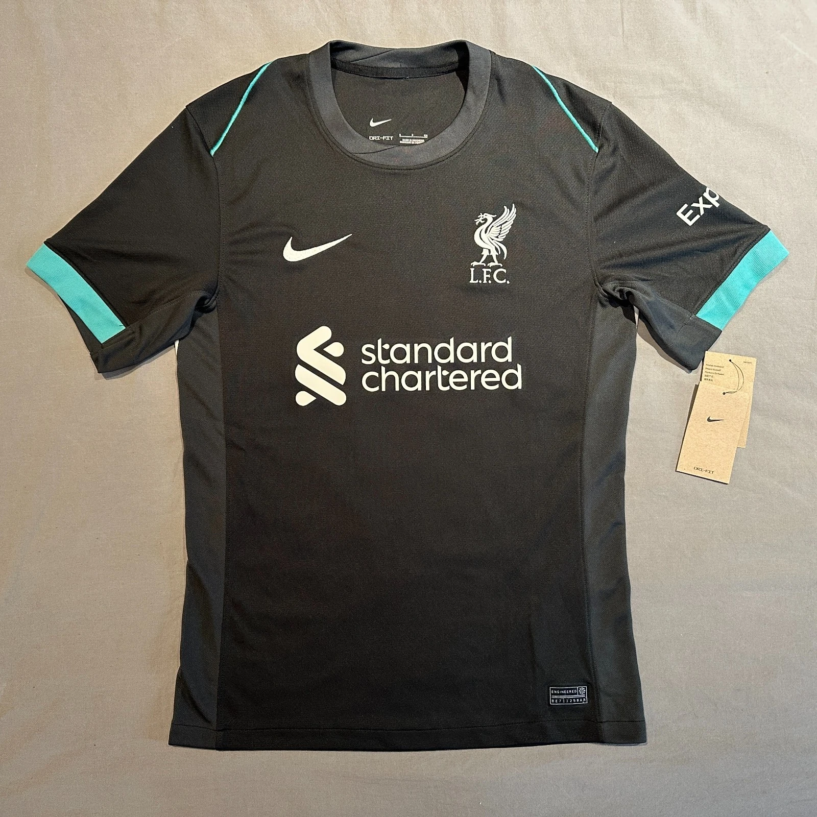 Liverpool FC 2024 2025 Stadium Away Black Jersey Small