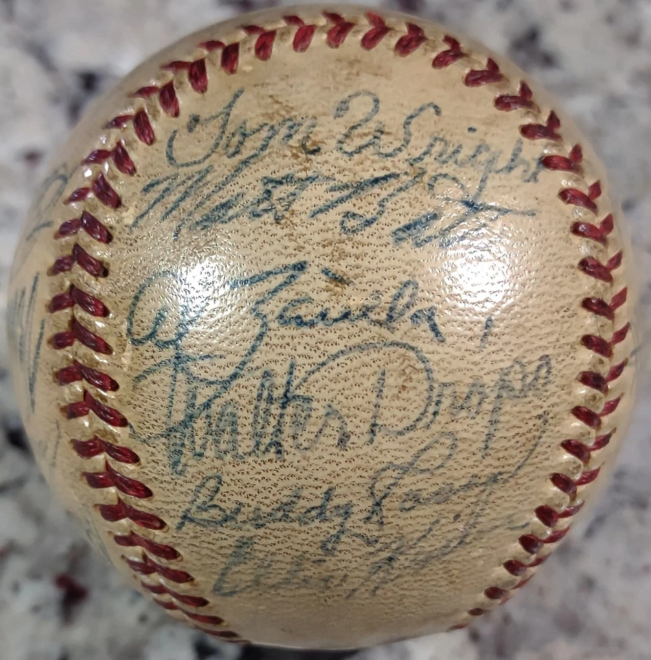 1950 Red Sox Team Signed Baseball Bobby Doerr Vern Stephens Steve ONeill JSA LOA - Image 3 of 4