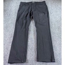 Paige Federal Pants Mens 32 Black Slim Straight Transcend Stretch Made in USA