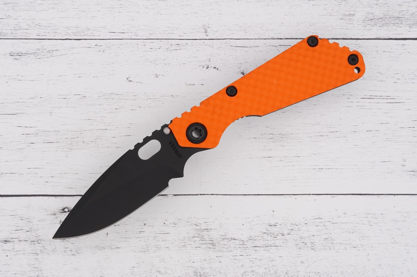 Mick Strider SnG DGG Orange – DLC Black Lockside – FFG Spear Point PD1 Blade