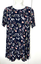 St Johns Bay Floral Casual Dress Multi Color Size XL NWT