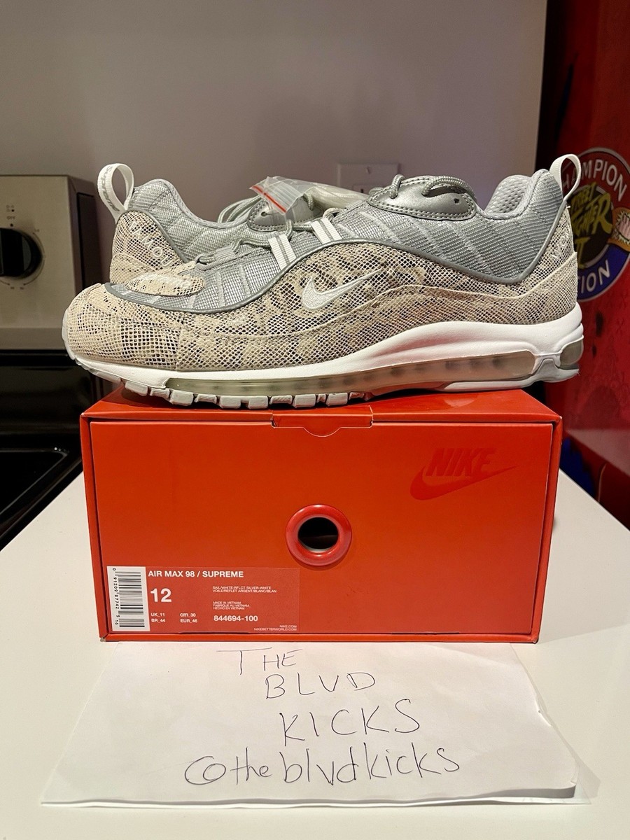 Size 12 - Supreme x Nike Air Max 98 Snakeskin for sale online | eBay