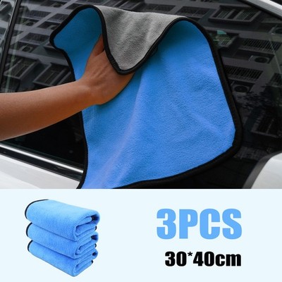 Car Wash Towel Microfiber Plush Cleaning Drying Cloth Car Care Cloth 30x40