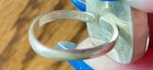 925 Sterling Dichroic Glass Iridescent Statement Ring Size 6.75 Adjustable — photo 6