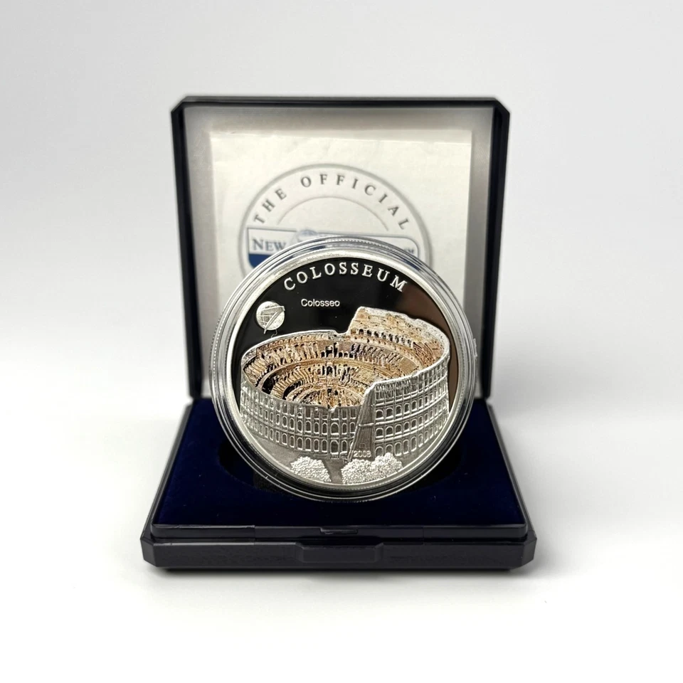 2008 Mongolia 500 Tögrög 7 Wonders of the World: Colosseum-Sterling Silver Coin - Image 2 of 3