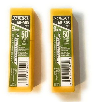 O L F A 9282 AB-50S 9mm Stainless Steel Snap-Off Blade, 50-Pack (2PACK), pack...