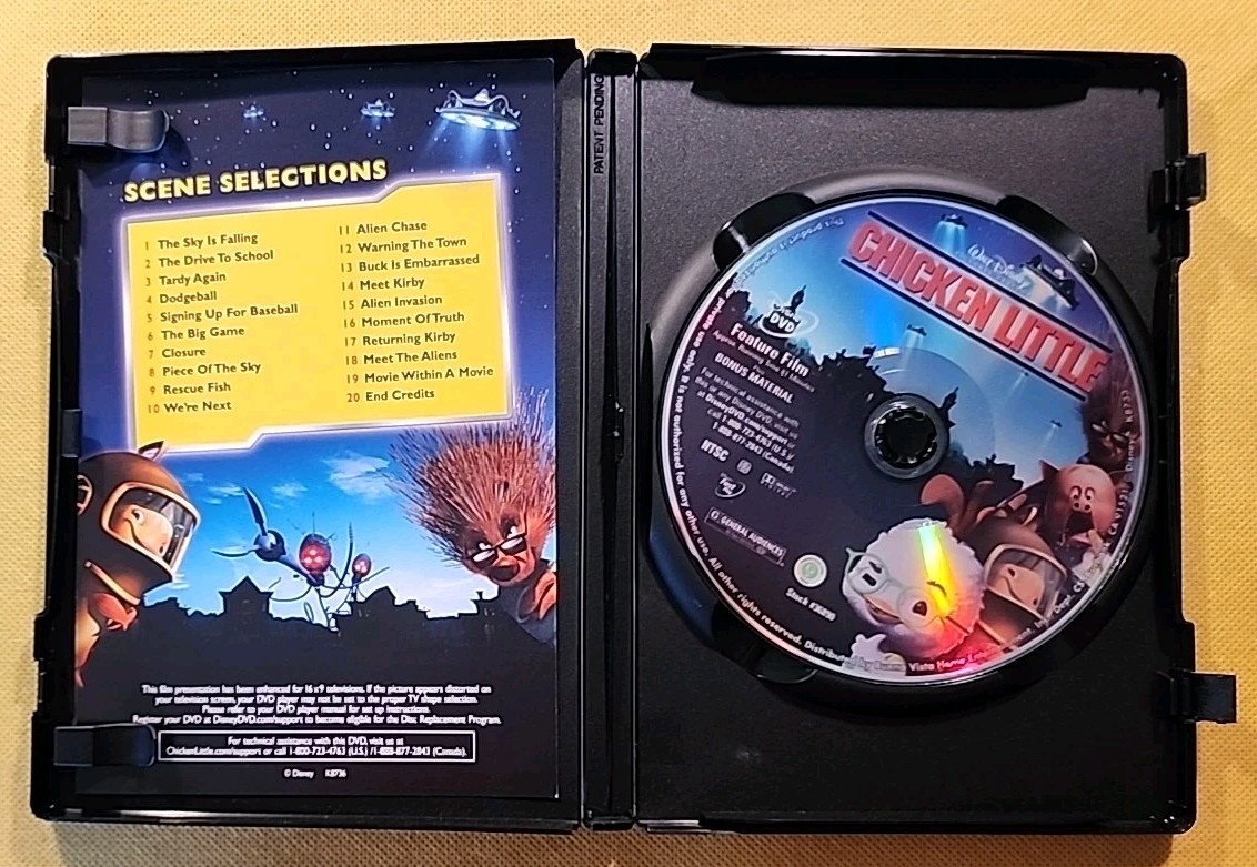 Chicken Little (DVD, 2006) Walt Disney DVD Movie Zach Braff Joan