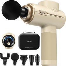 Deep Tissue Massage Gun for Back  Neck, 5 Speeds, 5 Attachments, Portable