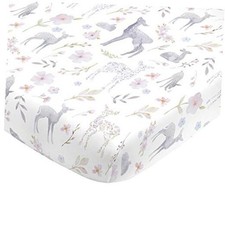 Super Soft 1 Count Pack of 1 Grey, Light Blue, Pink, White Floral Deer