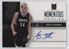 2012-13 Panini Momentum Momentous Rookies Auto Greg Stiemsma #41 Auto 1fm9
