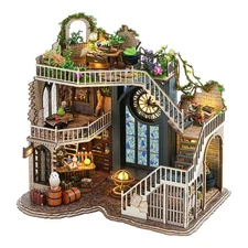 CUTEBEE DIY Dollhouse Miniature Kit DIY Wooden Dollhouse Kit Miniature House ...