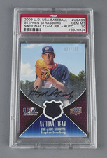 2009 Upper Deck USA Baseball Stephen Strasburg Auto Jersey #/225 PSA 10 Pop 1