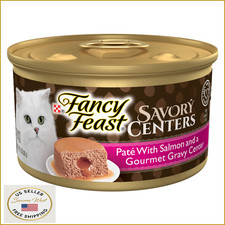 Purina Fancy Feast Savory Centers Salmon Pate Wet Cat Food Gourmet Gravy 24x3oz