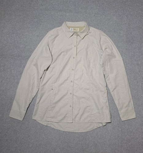 ExOfficio Women's S 4 - 6 Shirt Insect Shield Tan Vented Hiking Outdoors Camping