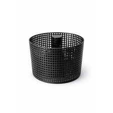 Pelletkorb für Kaminofen Ø 17 cm schwarz beschichtet für Holzpellets