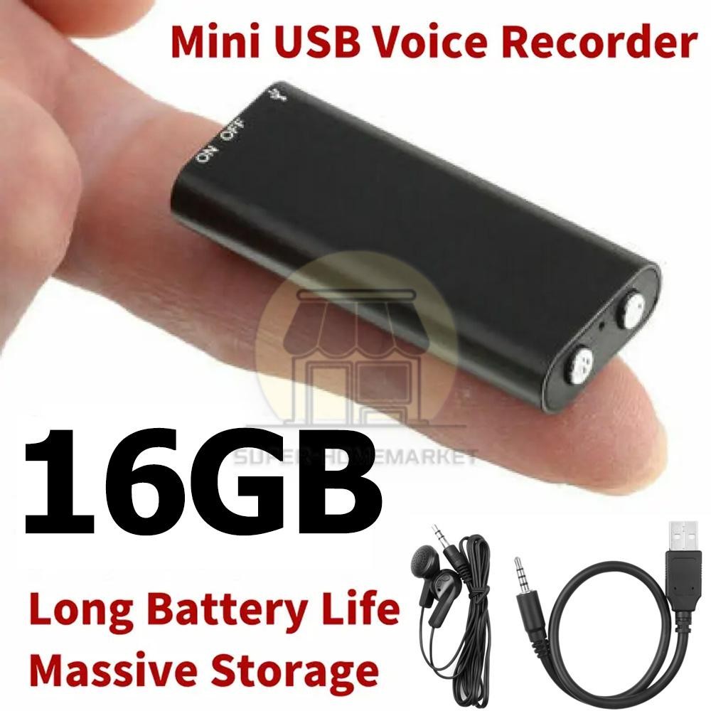 Mini Spy Hidden Audio Recorder Voice Activated Office Listening Device 16GB US