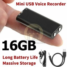Mini Spy Hidden Audio Recorder Voice Activated Office Listening Device 16GB US