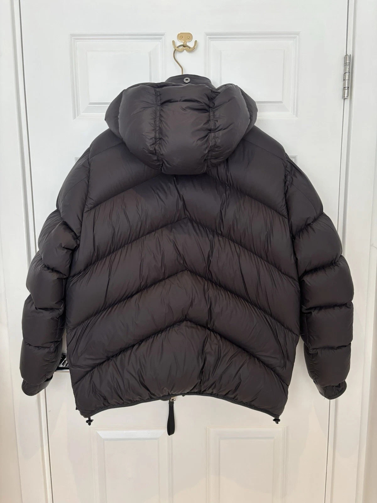 £4,200 Tom Ford Feather Down Puffer Jacket Leather Bomber Removable Hood L XL image 2