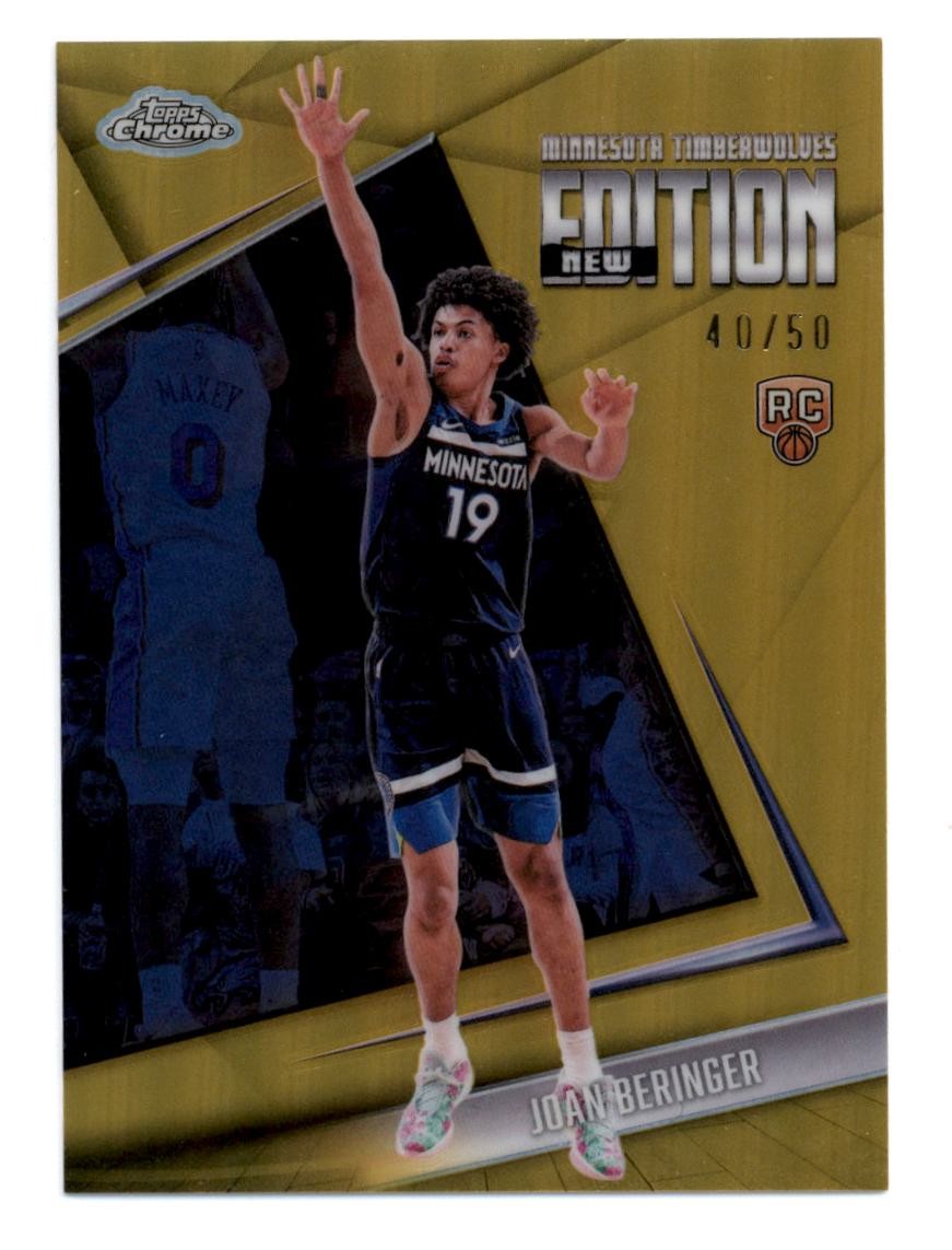 2025-26 Topps Chrome Update New Editions Gold Refractor Joan Beringer Rookie /50