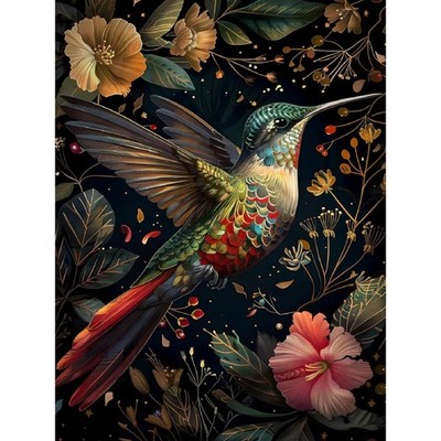 Hummingbird Paint By Numbers For Adults Bird DIY Oil Wall Art Canvas 50x40cm