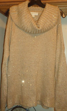 MICHAEL MICHAEL KORS GOLD METALLIC COLD SHOULDER PULLOVER SWEATER NEW SZ M