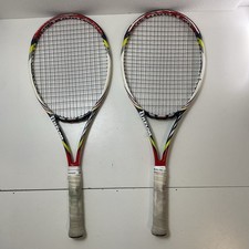 Set of 2 Wilson 2012 Tennis Rackets Steam 100 BLX 4 1/4 Grip has restring