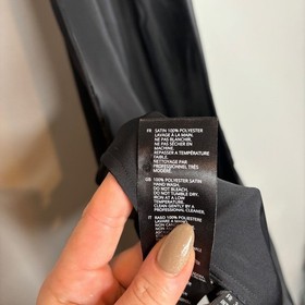 Maison Close Satin Backless Halter Maxi Dress XS Black