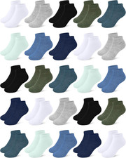 25 Pairs Kids' Socks Low Cut Socks Half Cushion Sport