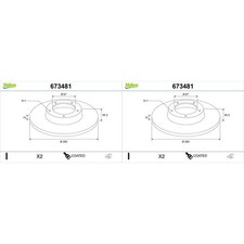 2x VALEO 280mm BREMSSCHEIBEN HINTEN passend für MERCEDES V-KLASSE VITO | 673481