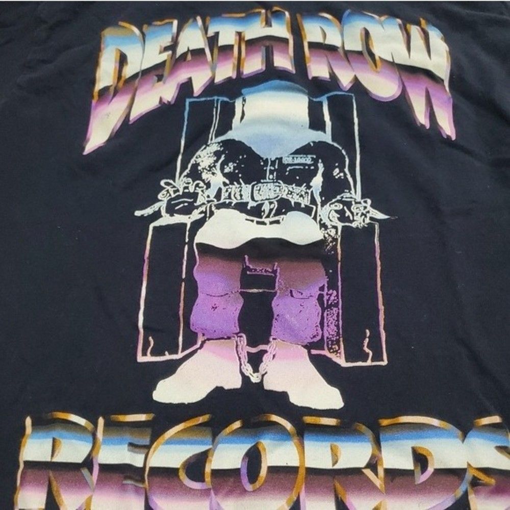 FILA T shirt unisex Death Row Records sedia cromata blu navy M