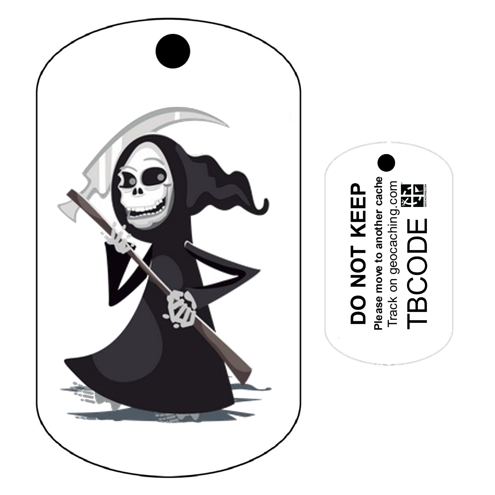 The Grim Reaper Travel Tag (Travel Bug) For Geocaching - Trackable Tag